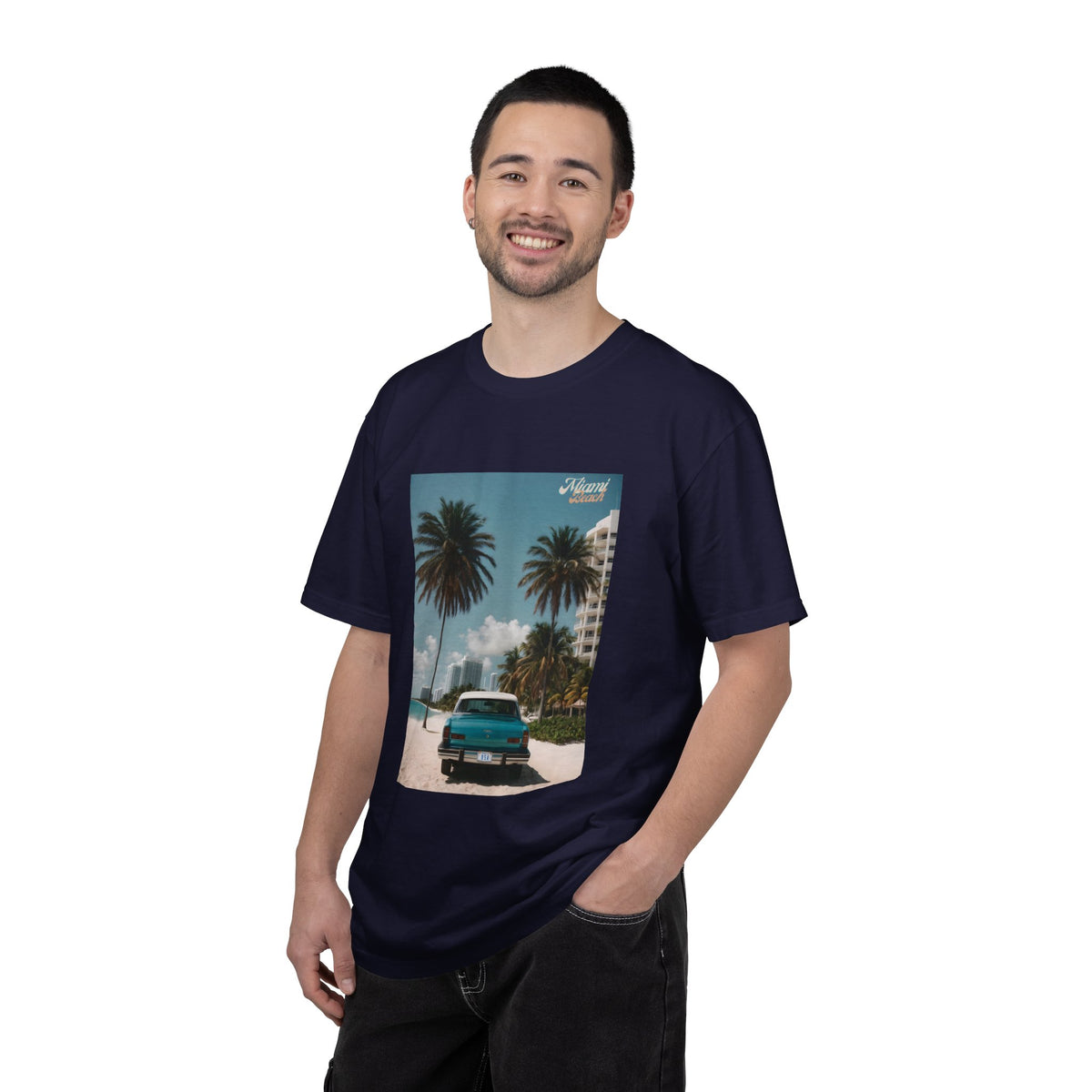 Miami Beach Vintage Car Graphic T-Shirt