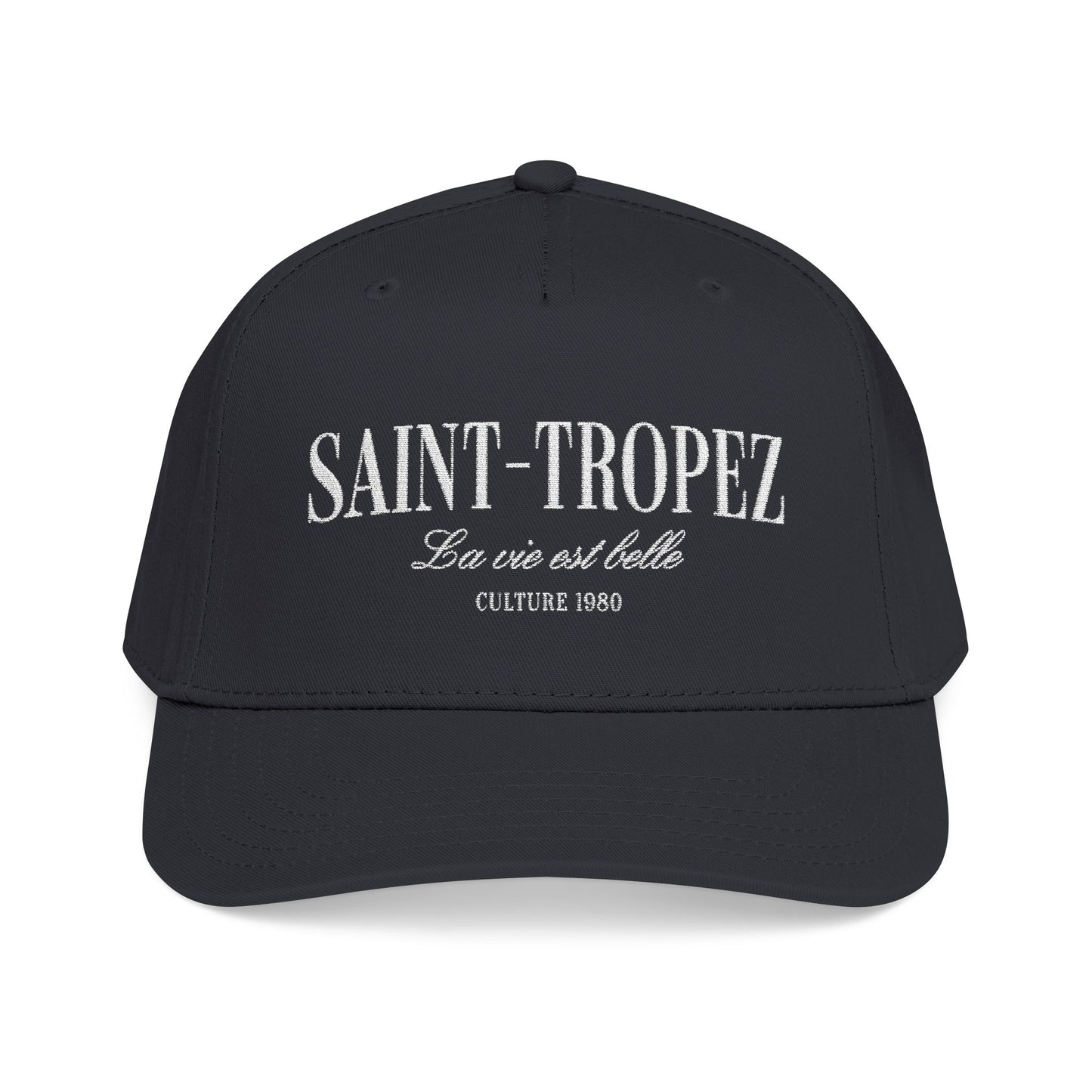 Saint-Tropez Culture 1980 Mid-Profile Cap – Black