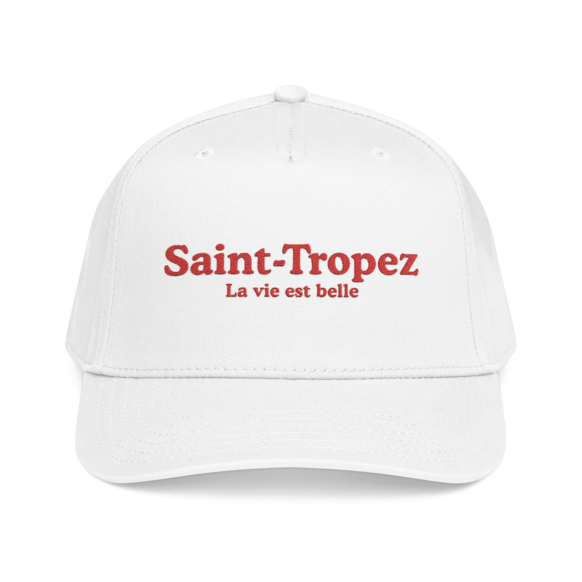 Saint-Tropez Mid-Profile Cap – White
