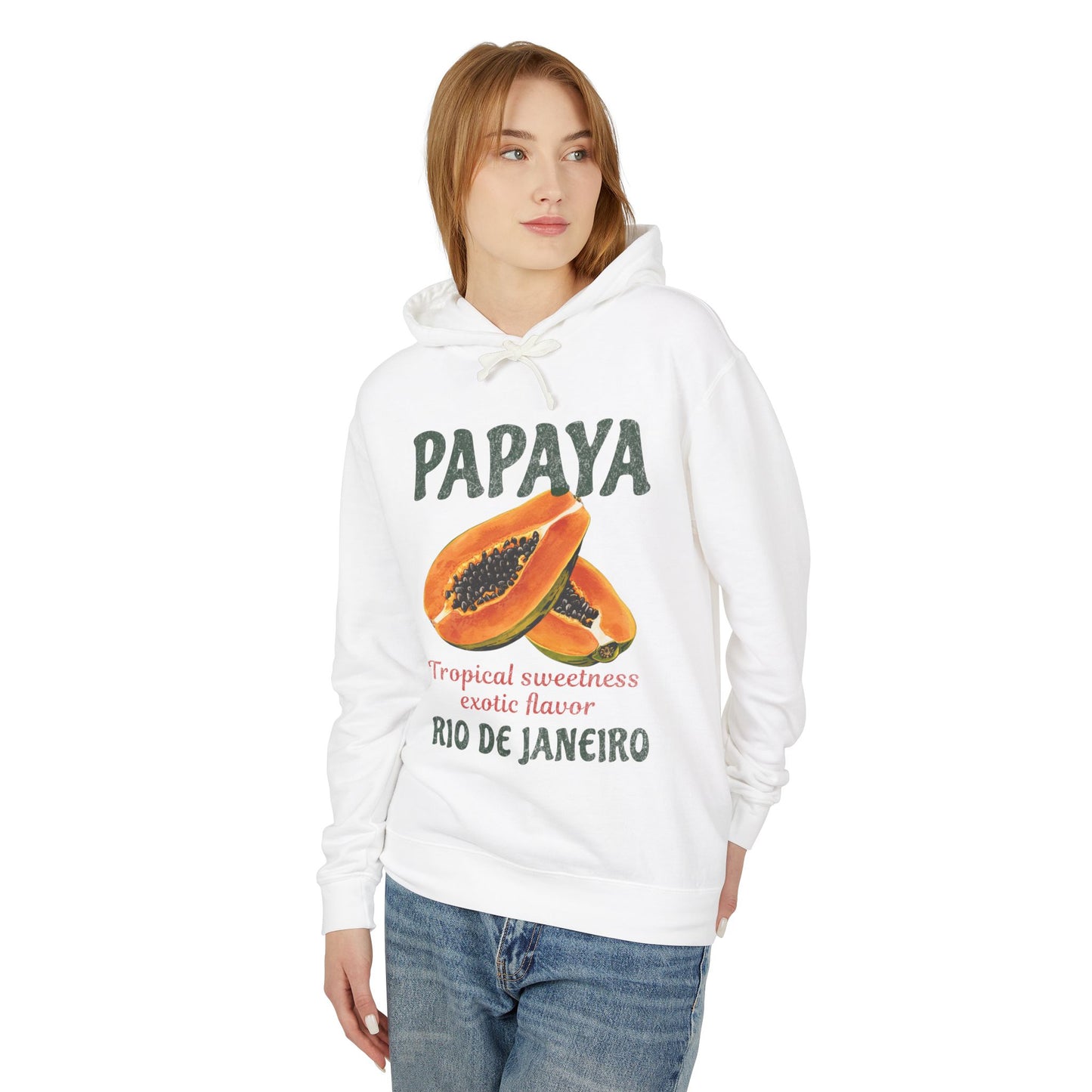Fruit Papaya Rio De Janeiro Retro Graphic Hoodie