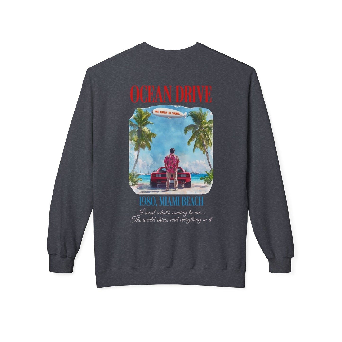 Ocean Drive 1980 Miami Beach Graphic Sweatshirt