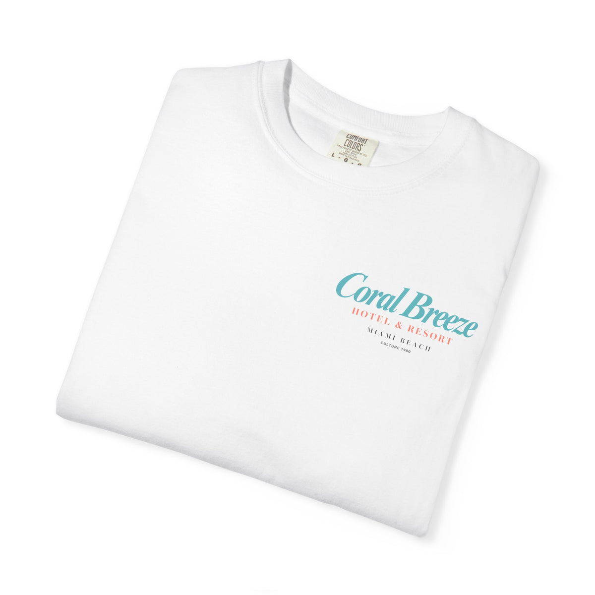 Miami Beach Coral Breeze Hotel & Resort Retro Graphic T-Shirt