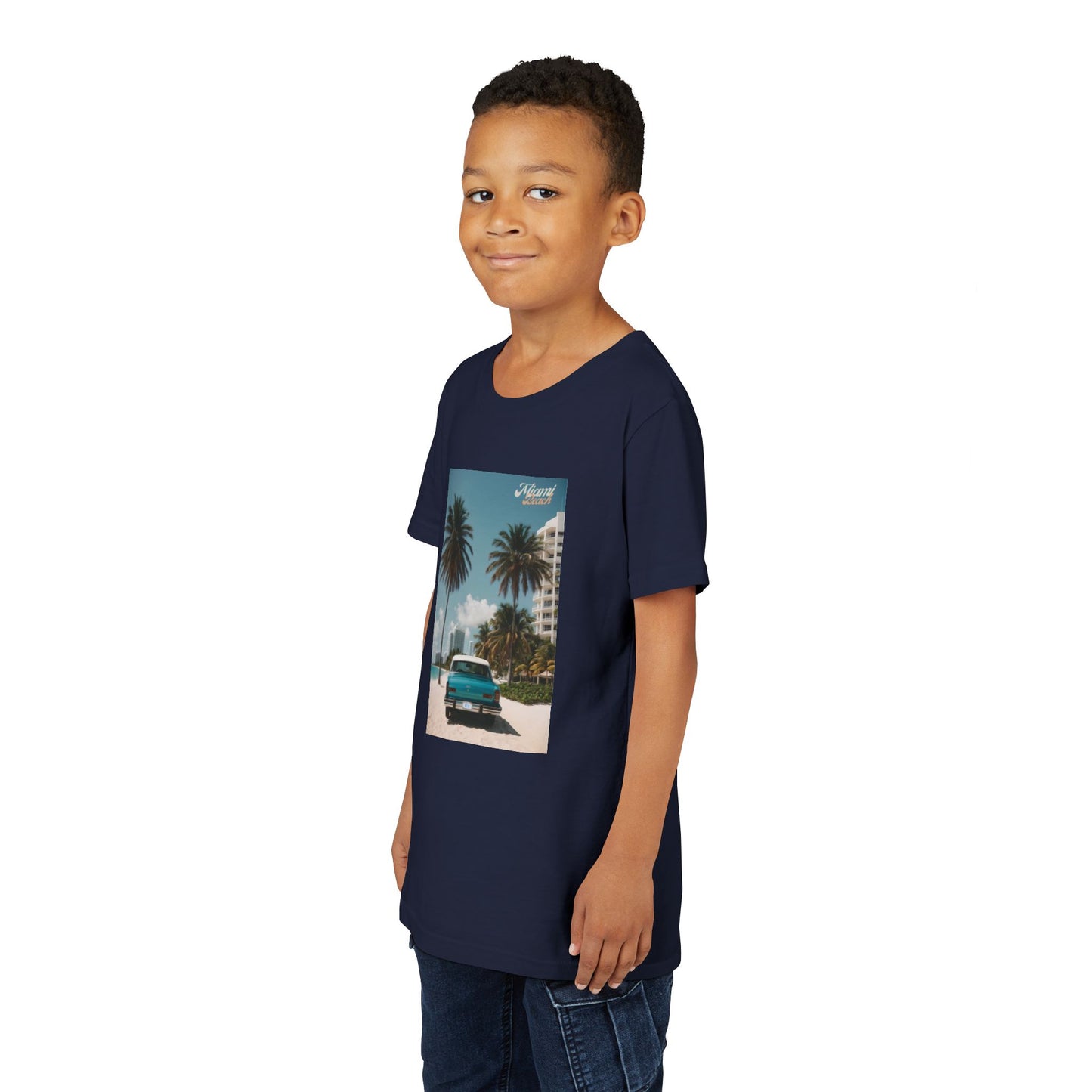 Miami Beach Vintage Car Kids' T-shirt