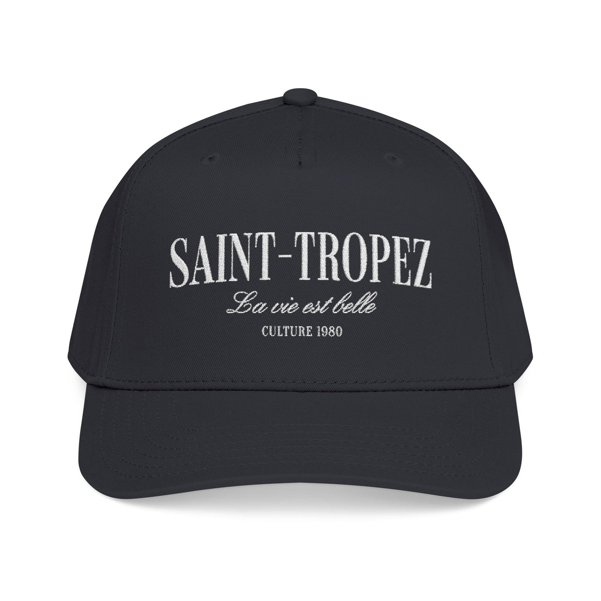 Saint-Tropez Culture 1980 Mid-Profile Cap – Black