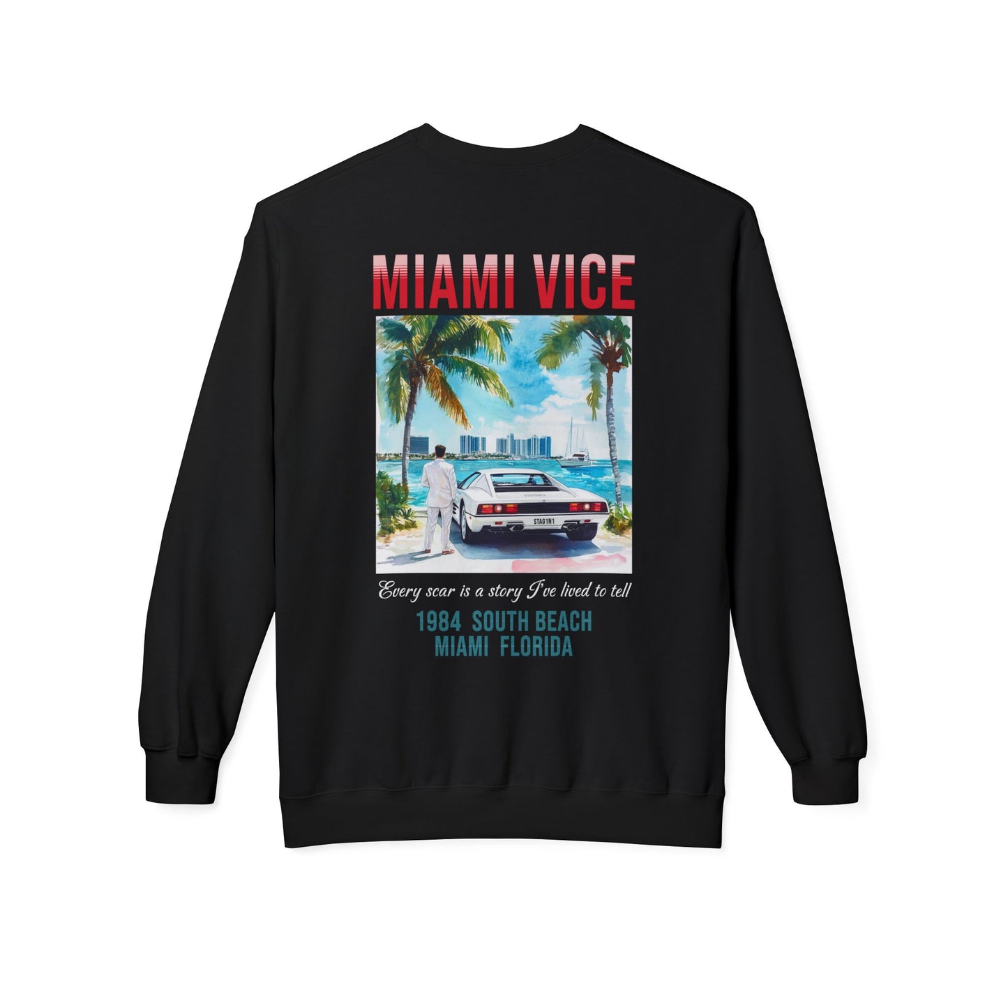 Miami Vice 1980s Graphic Sweatshirt