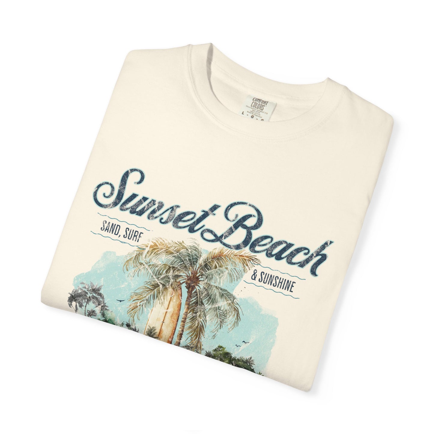 Hawaii Surfing Sunset Beach Graphic T-Shirt