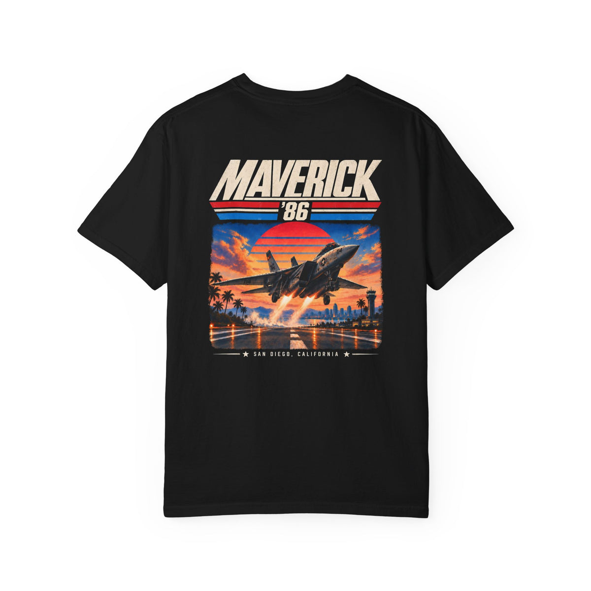 Maverick '86 San Diego California Retro Graphic T-Shirt