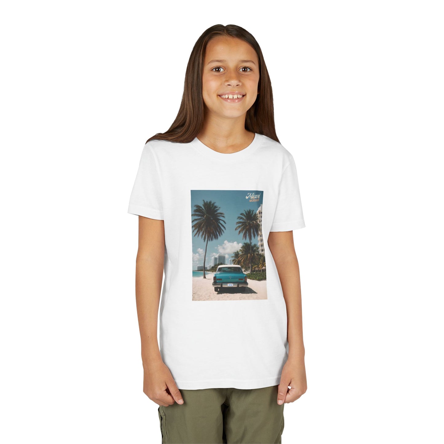 Miami Beach Vintage Car Kids' T-shirt