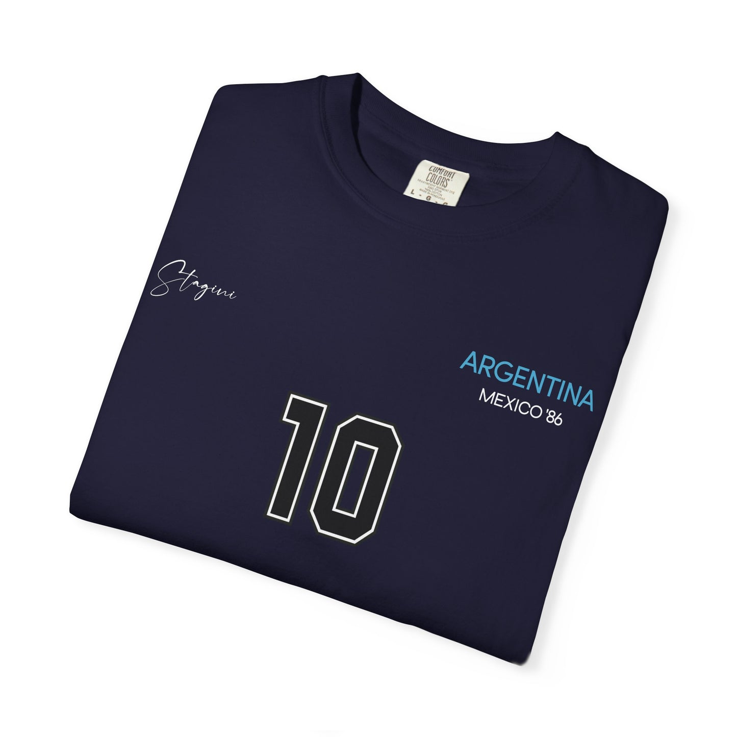 Argentina Football World Champions Mexico '86 Retro Graphic T-Shirt
