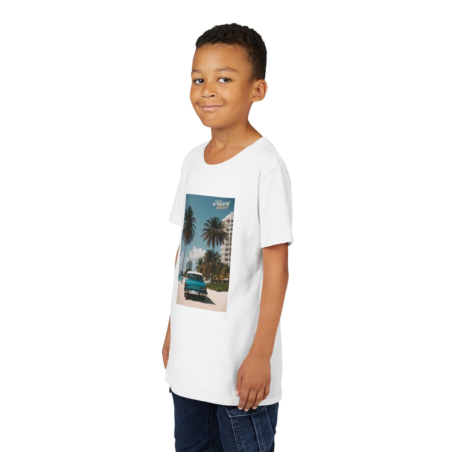 Miami Beach Vintage Car Kids' T-shirt