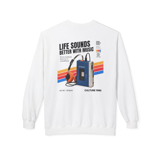 Vintage 1980s Cassete Player Retro Graphic Sweatshirt