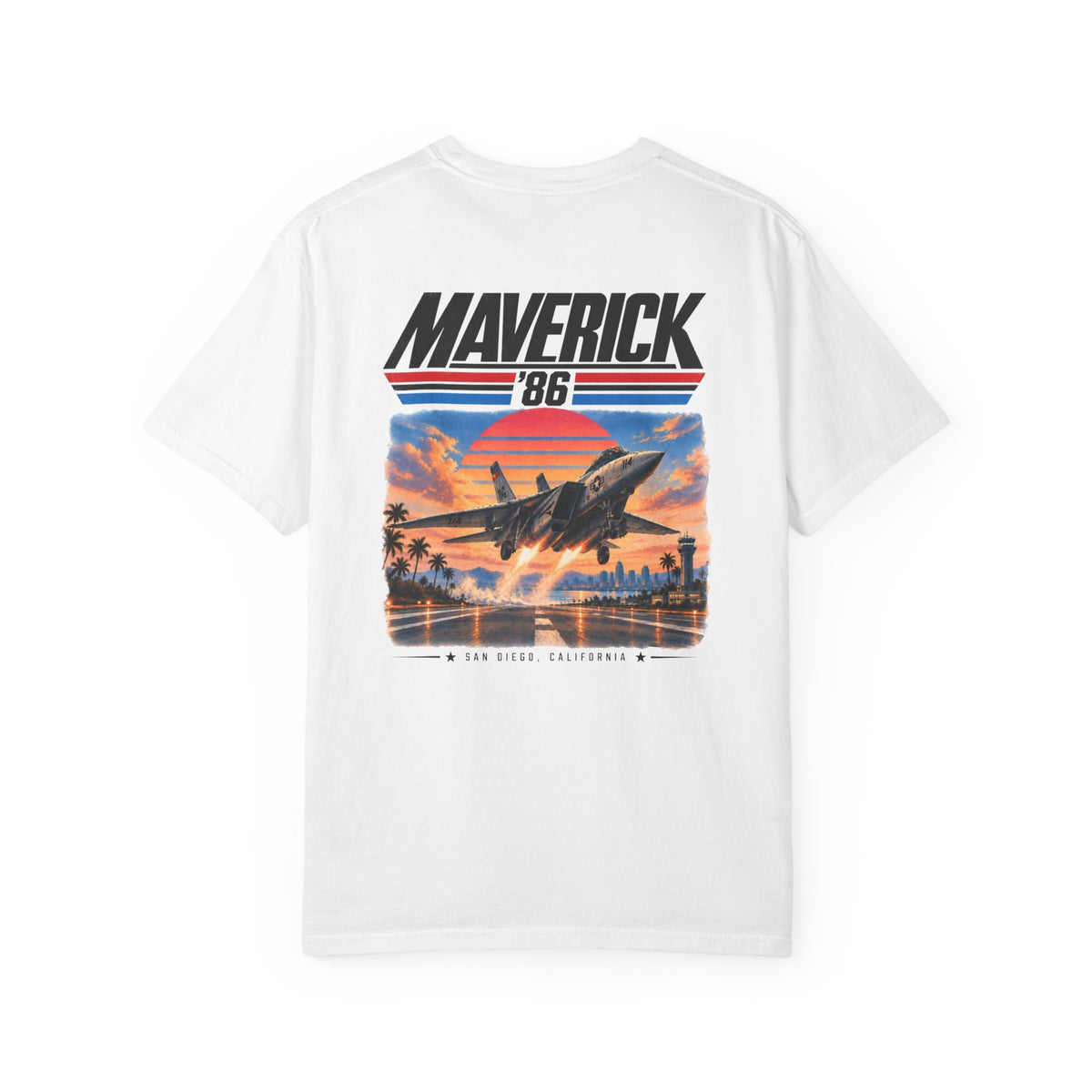 Maverick '86 San Diego California Retro Graphic T-Shirt