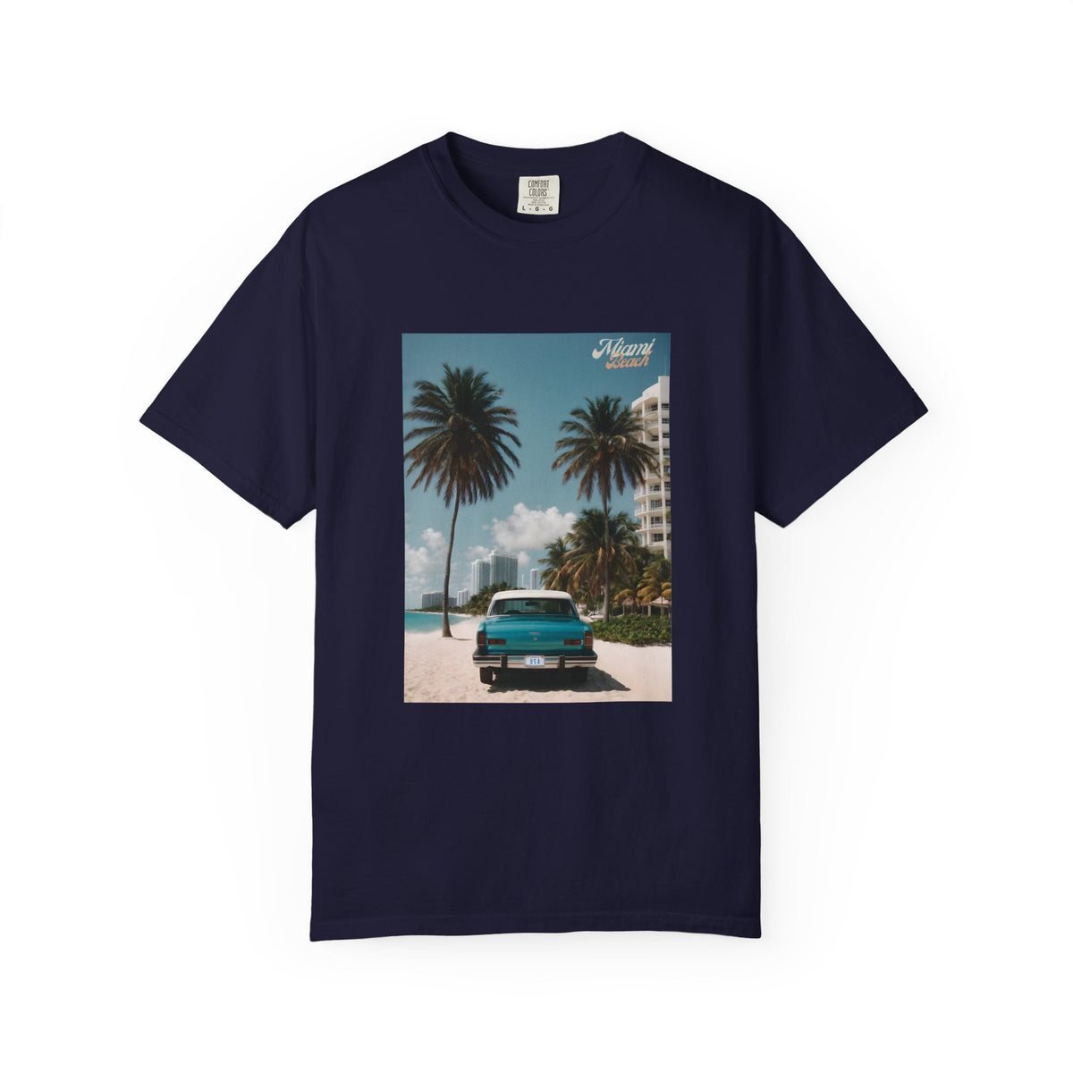 Miami Beach Vintage Car Graphic T-Shirt