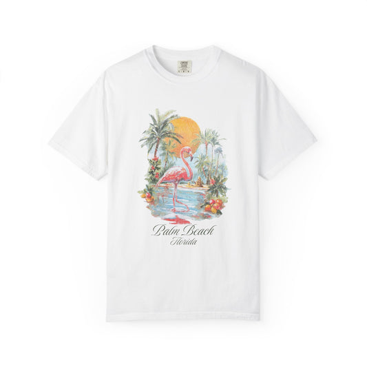 Palm Beach Florida Flamingo Graphic T-Shirt