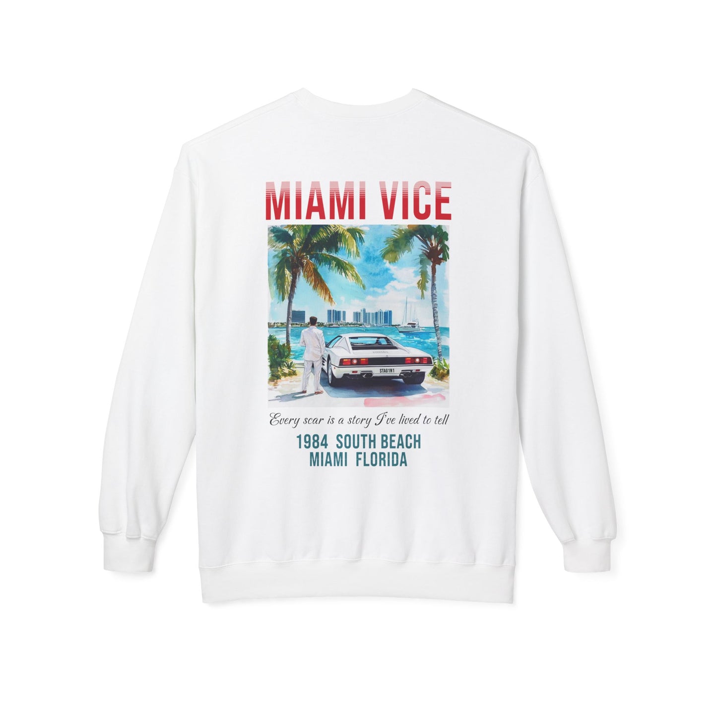 Miami Vice 1980s Graphic Sweatshirt