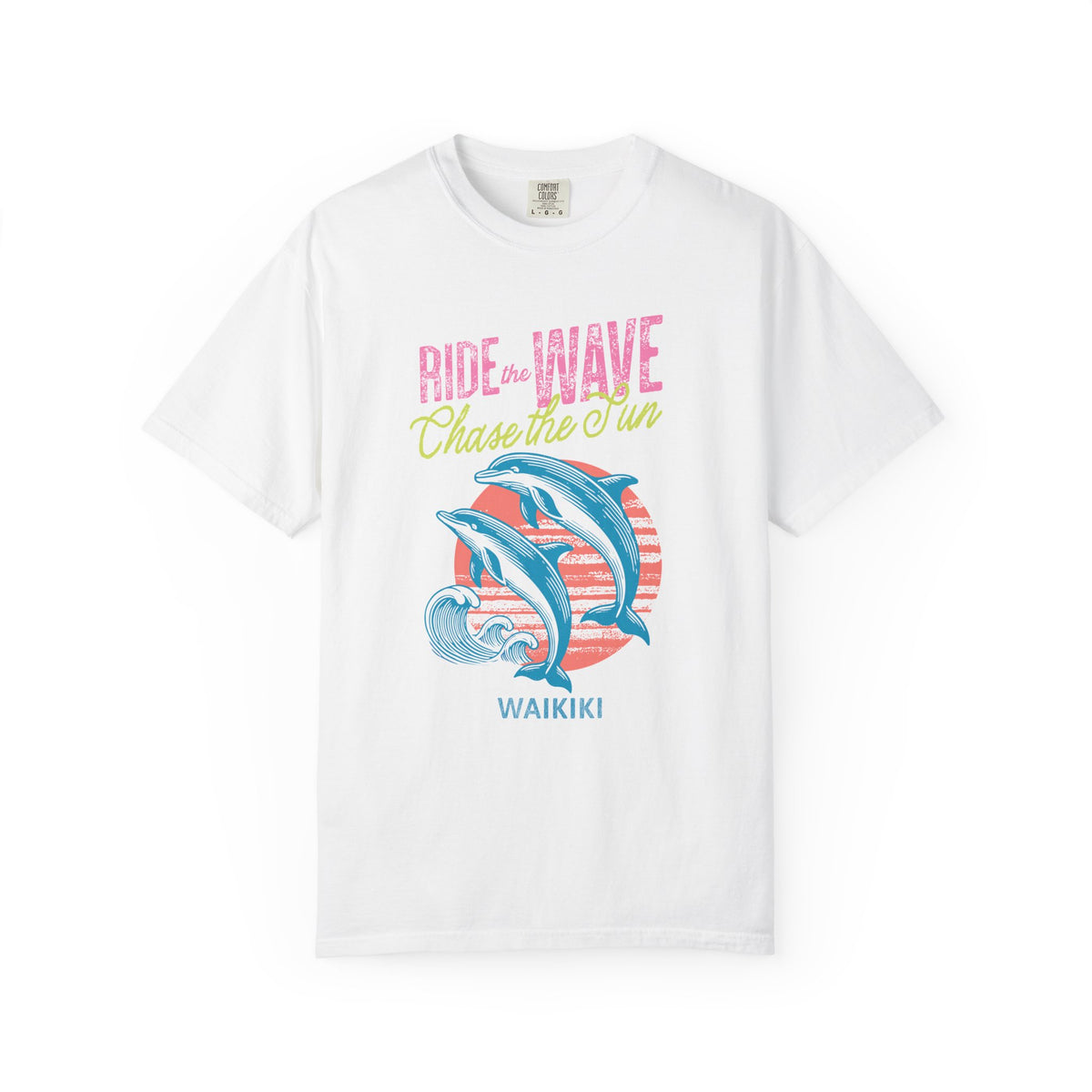 Waikiki Ride the Wave Chase the Sun Graphic T-Shirt