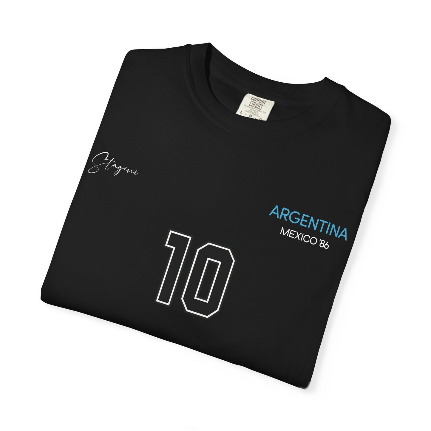 Argentina Football World Champions Mexico '86 Retro Graphic T-Shirt