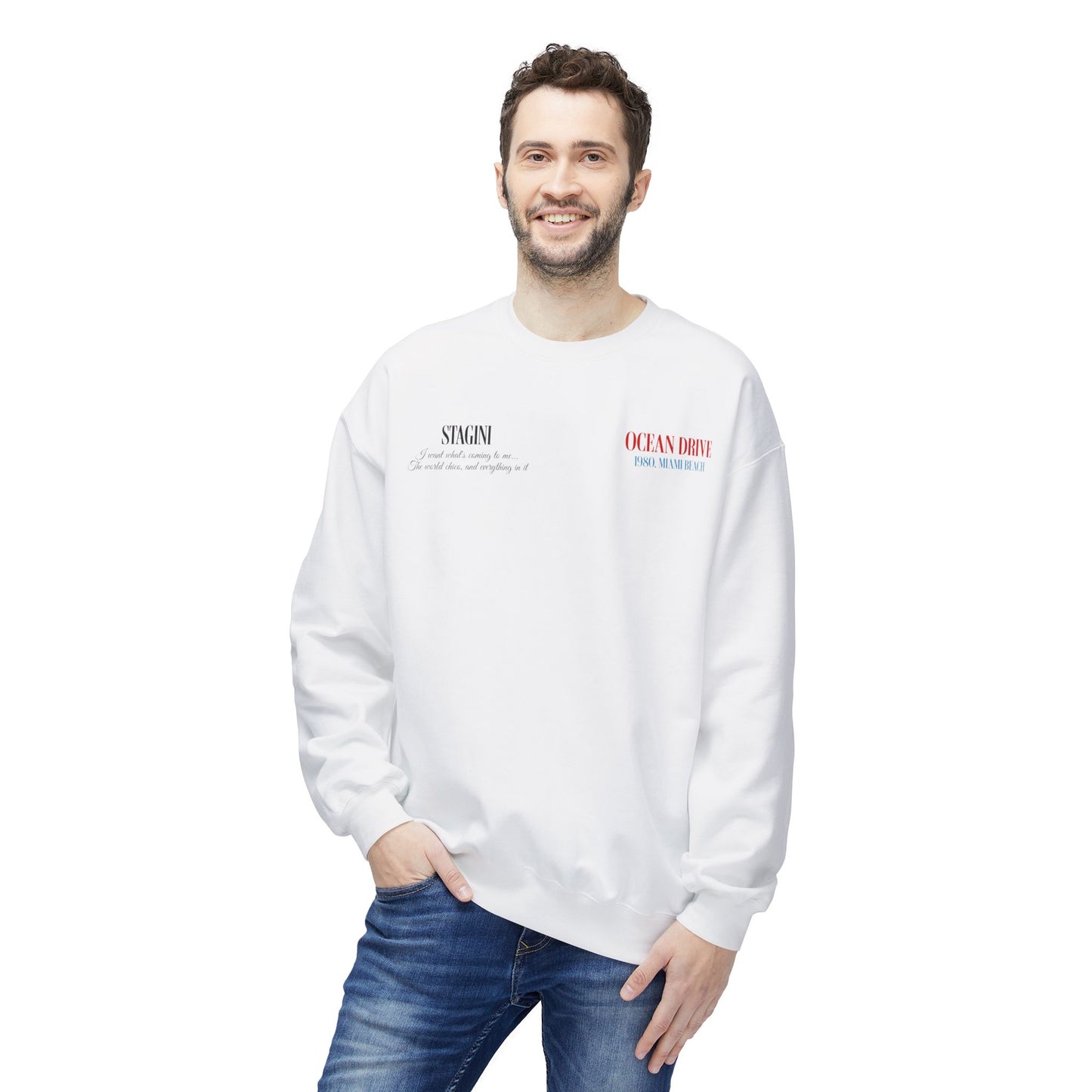 Ocean Drive 1980 Miami Beach Graphic Sweatshirt