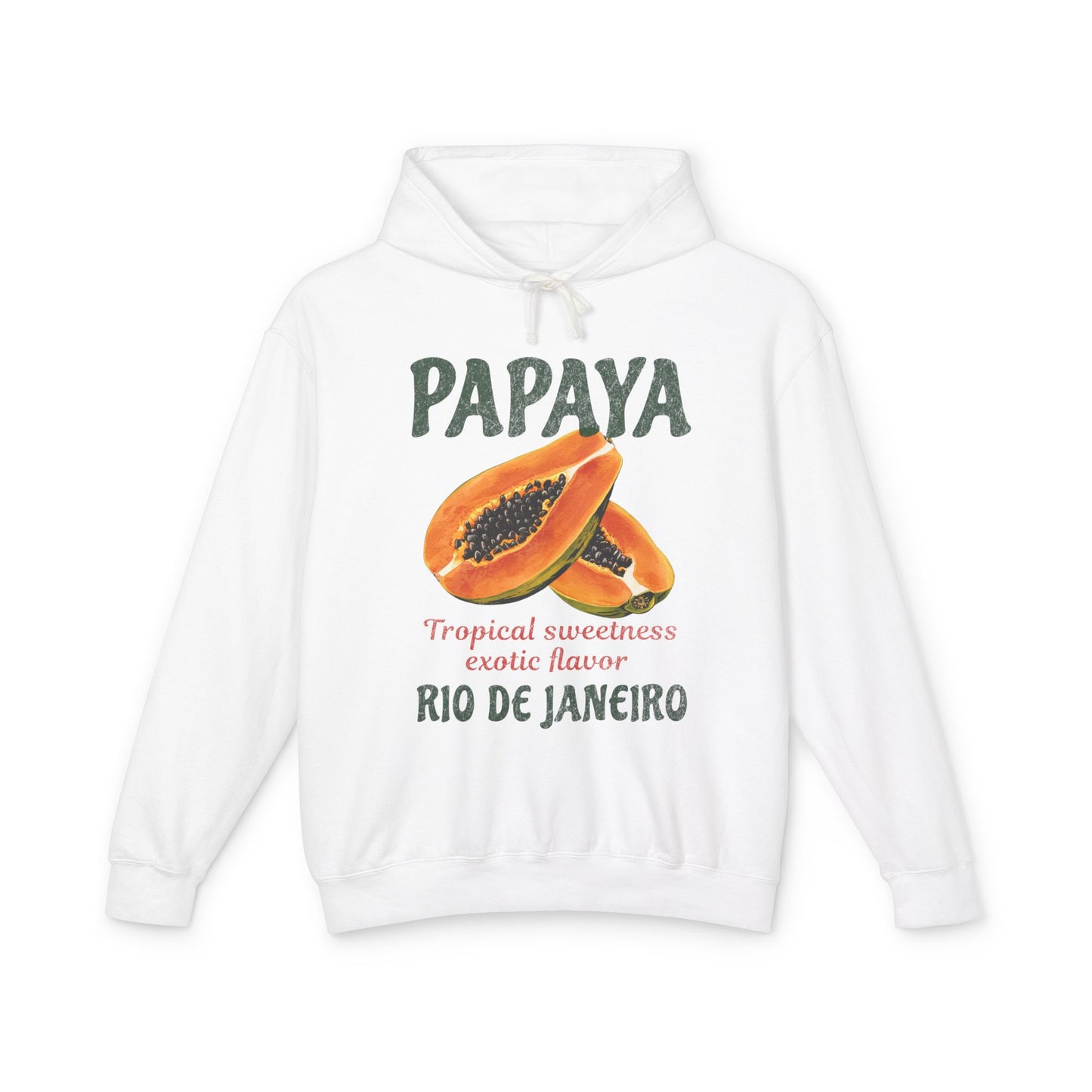 Fruit Papaya Rio De Janeiro Retro Graphic Hoodie