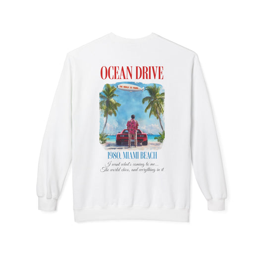 Ocean Drive 1980 Miami Beach Graphic Sweatshirt