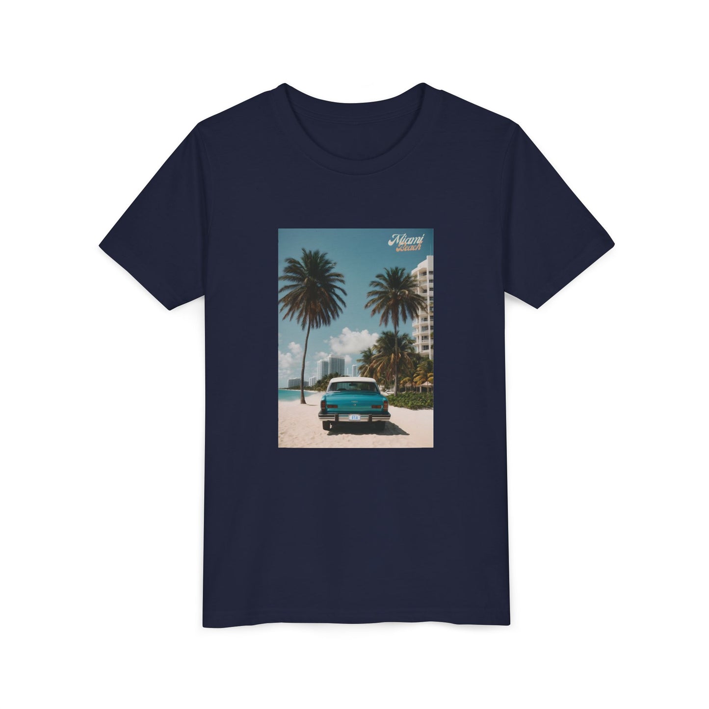 Miami Beach Vintage Car Kids' T-shirt