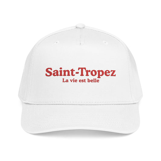 Saint-Tropez Mid-Profile Cap – White
