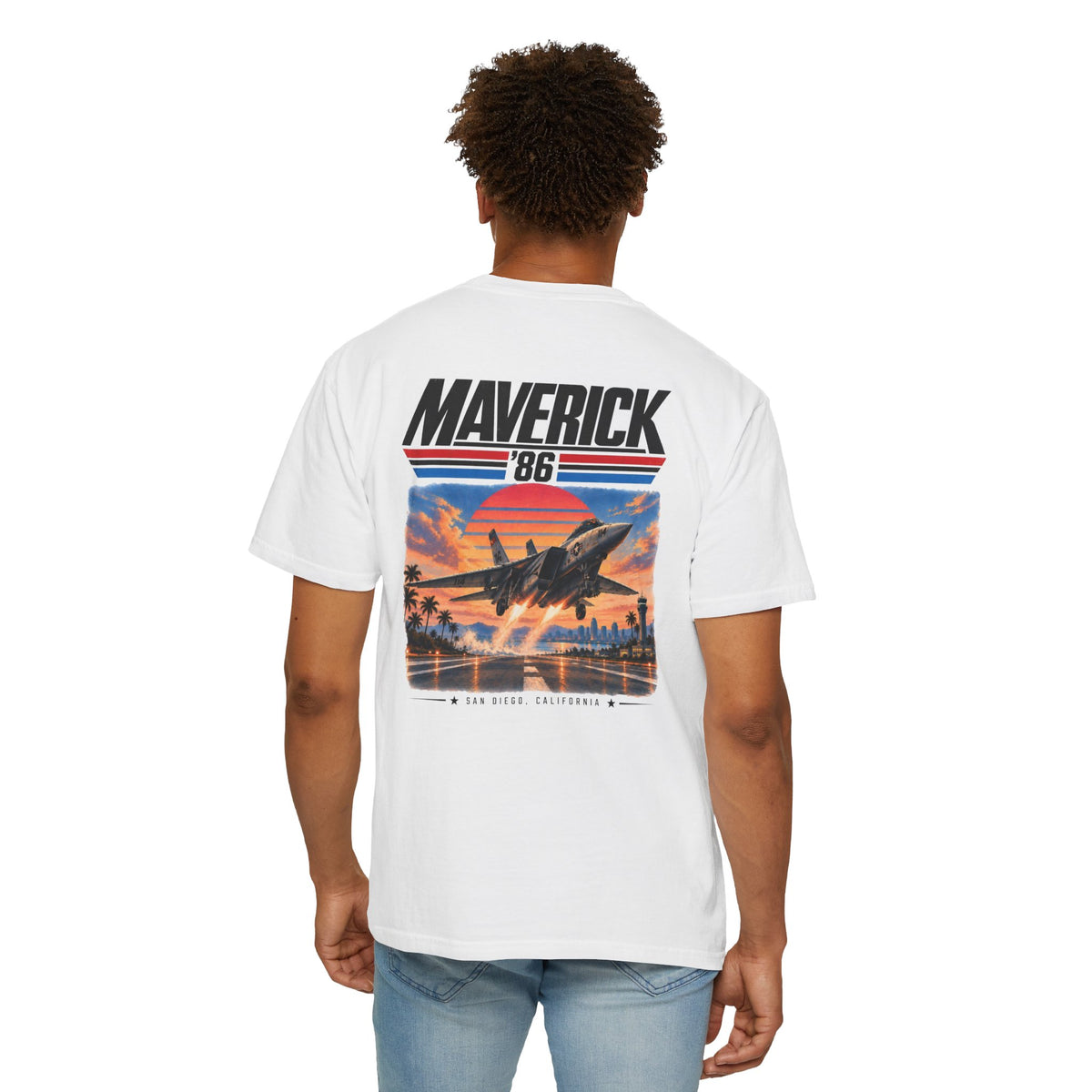 Maverick '86 San Diego California Retro Graphic T-Shirt