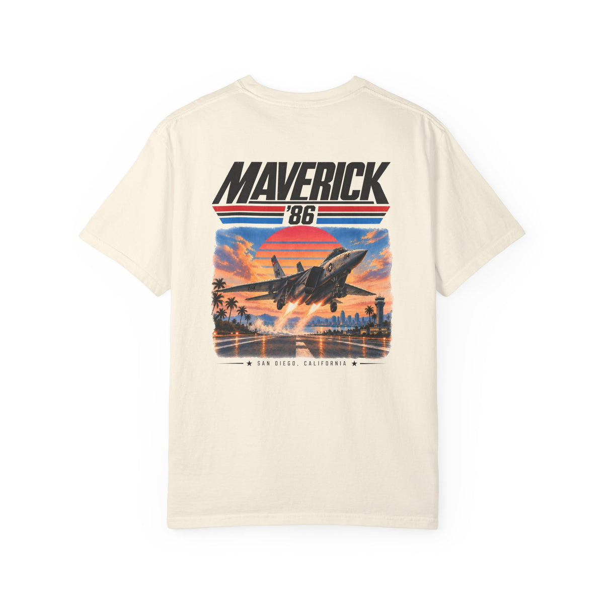 Maverick '86 San Diego California Retro Graphic T-Shirt