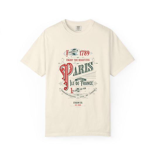 Paris Vintage Graphic T-Shirt - France Travel Tee