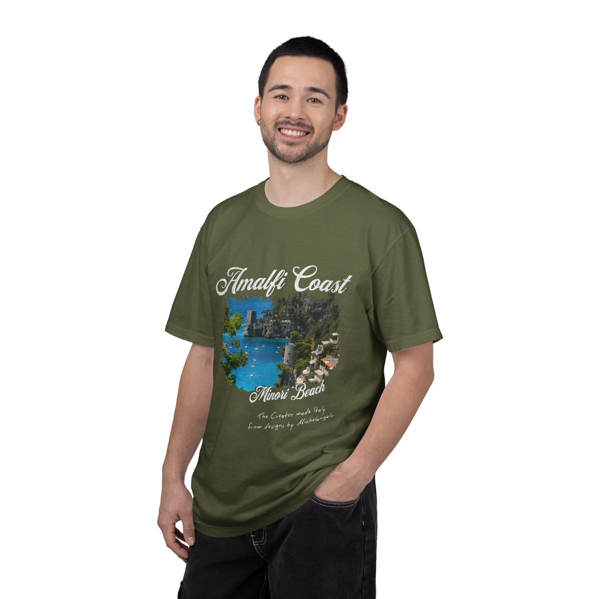 Minori Beach Amalfi Coast Graphic T-Shirt
