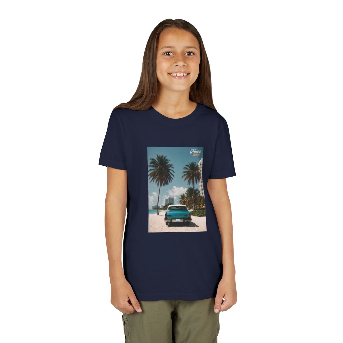 Miami Beach Vintage Car Kids' T-shirt