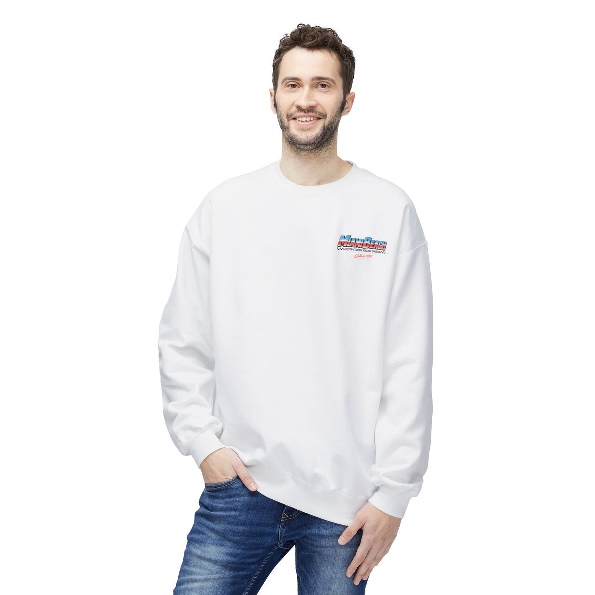 Miami Beach South Florida Racing Division Retro Graphic Sweatshirt