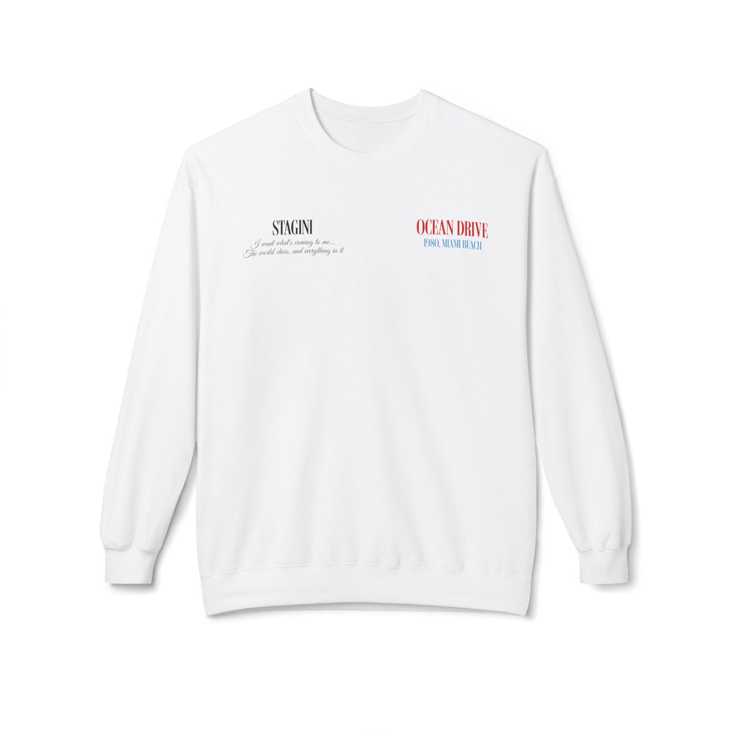 Ocean Drive 1980 Miami Beach Graphic Sweatshirt