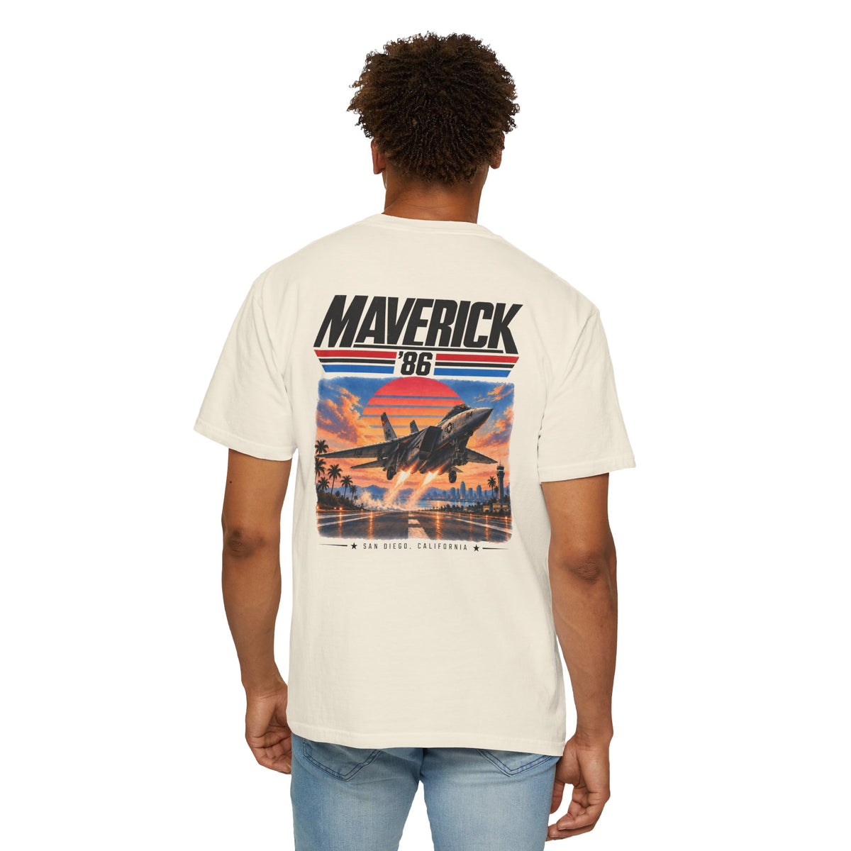 Maverick '86 San Diego California Retro Graphic T-Shirt