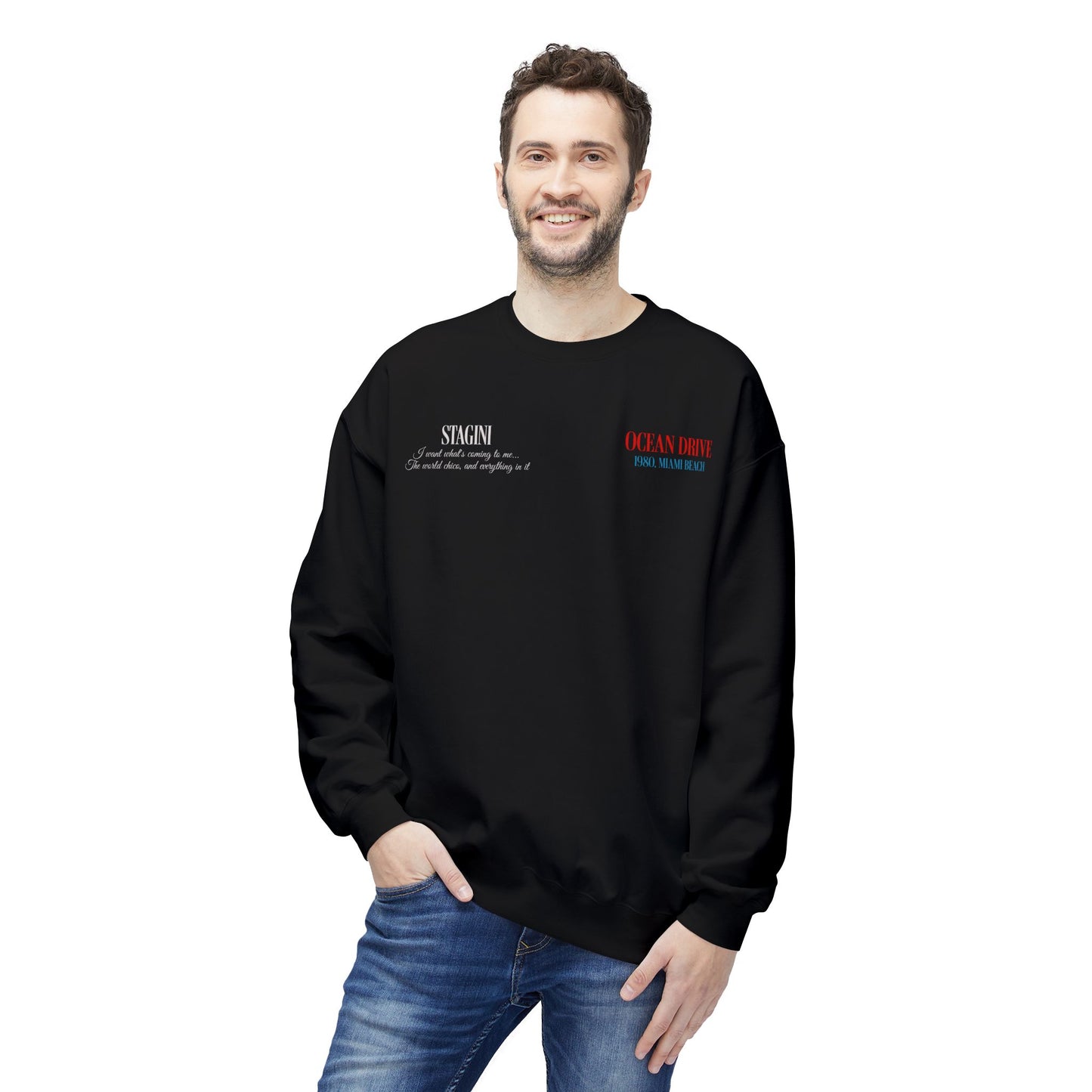 Ocean Drive 1980 Miami Beach Graphic Sweatshirt