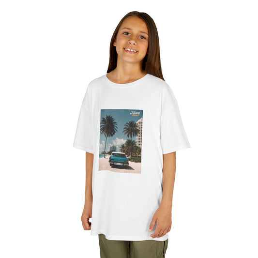 Miami Beach Vintage Car Kids T-Shirt