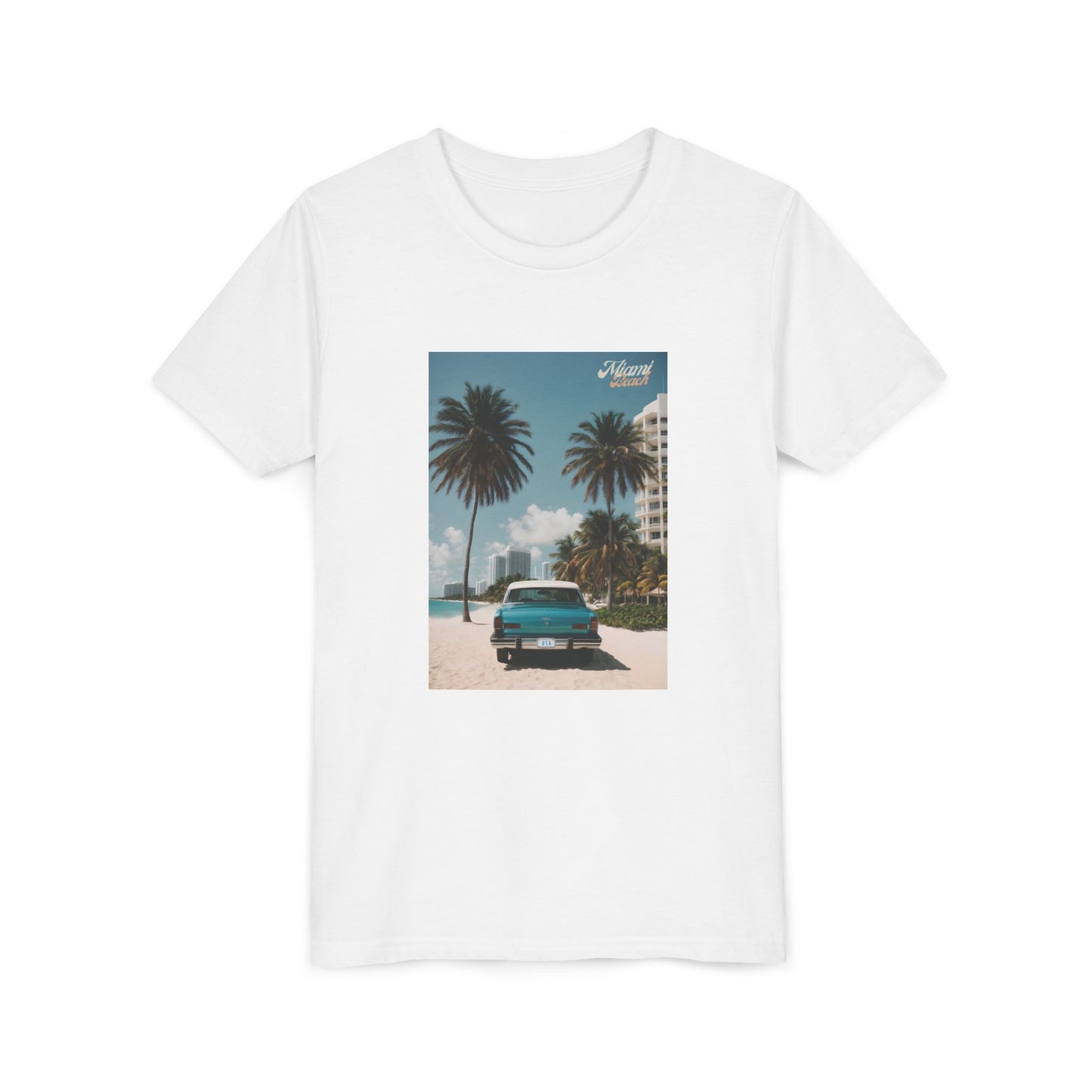 Miami Beach Vintage Car Kids' T-shirt