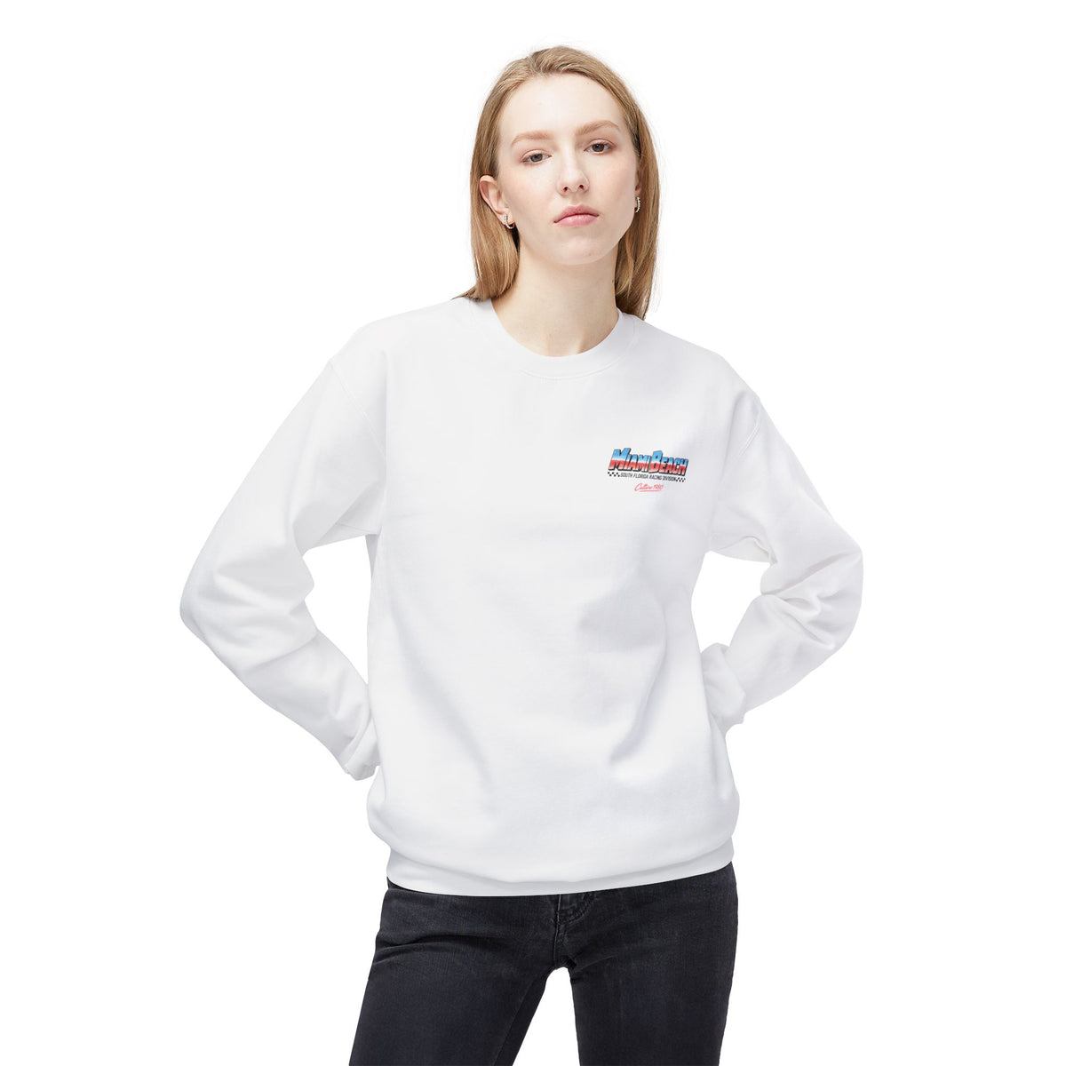 Miami Beach South Florida Racing Division Retro Graphic Sweatshirt