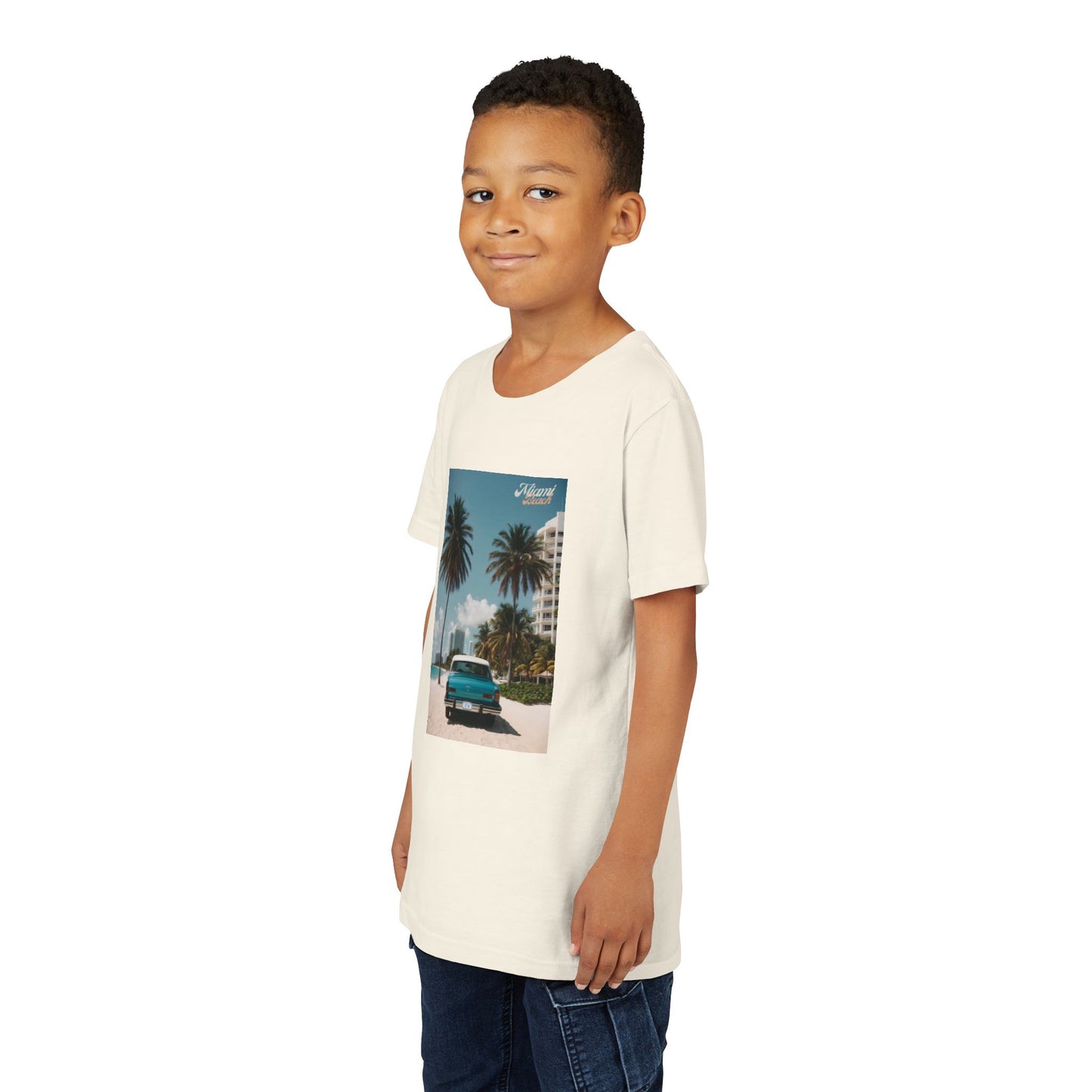 Miami Beach Vintage Car Kids' T-shirt