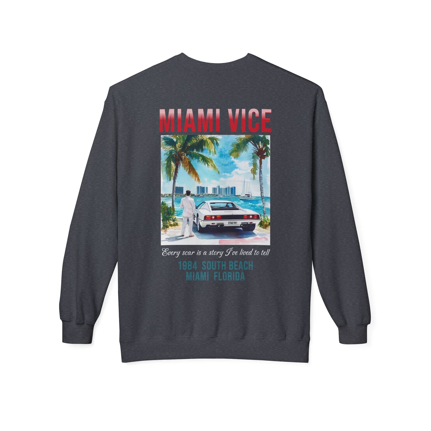 Miami Vice 1980s Graphic Sweatshirt