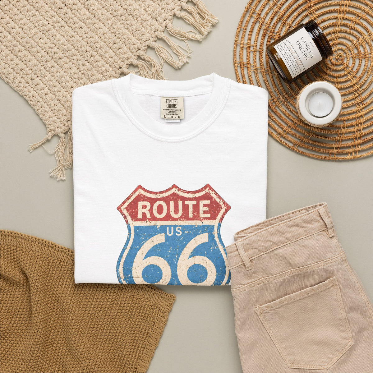 Route 66 US Retro Graphic T-Shirt