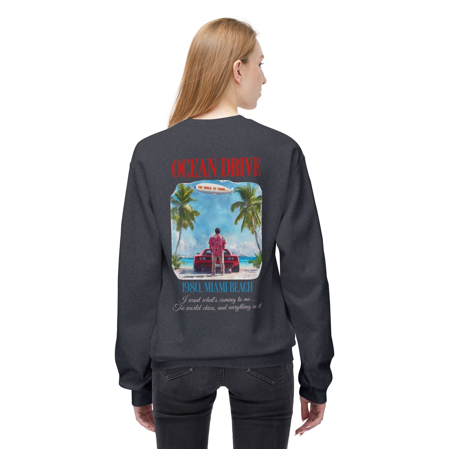 Ocean Drive 1980 Miami Beach Graphic Sweatshirt