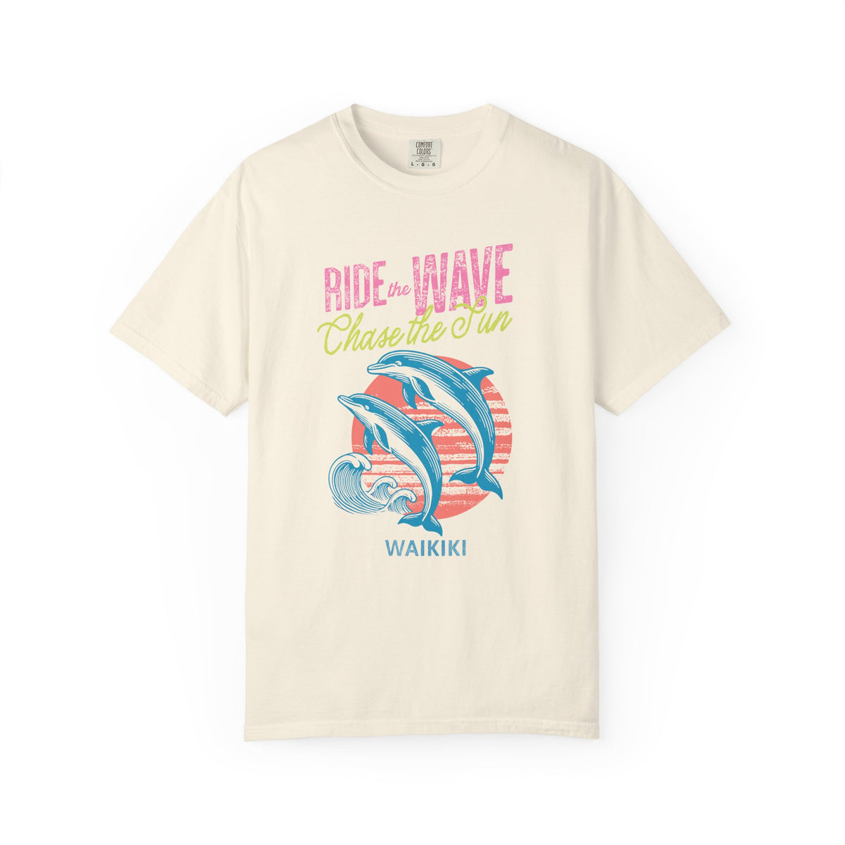 Waikiki Ride the Wave Chase the Sun Graphic T-Shirt