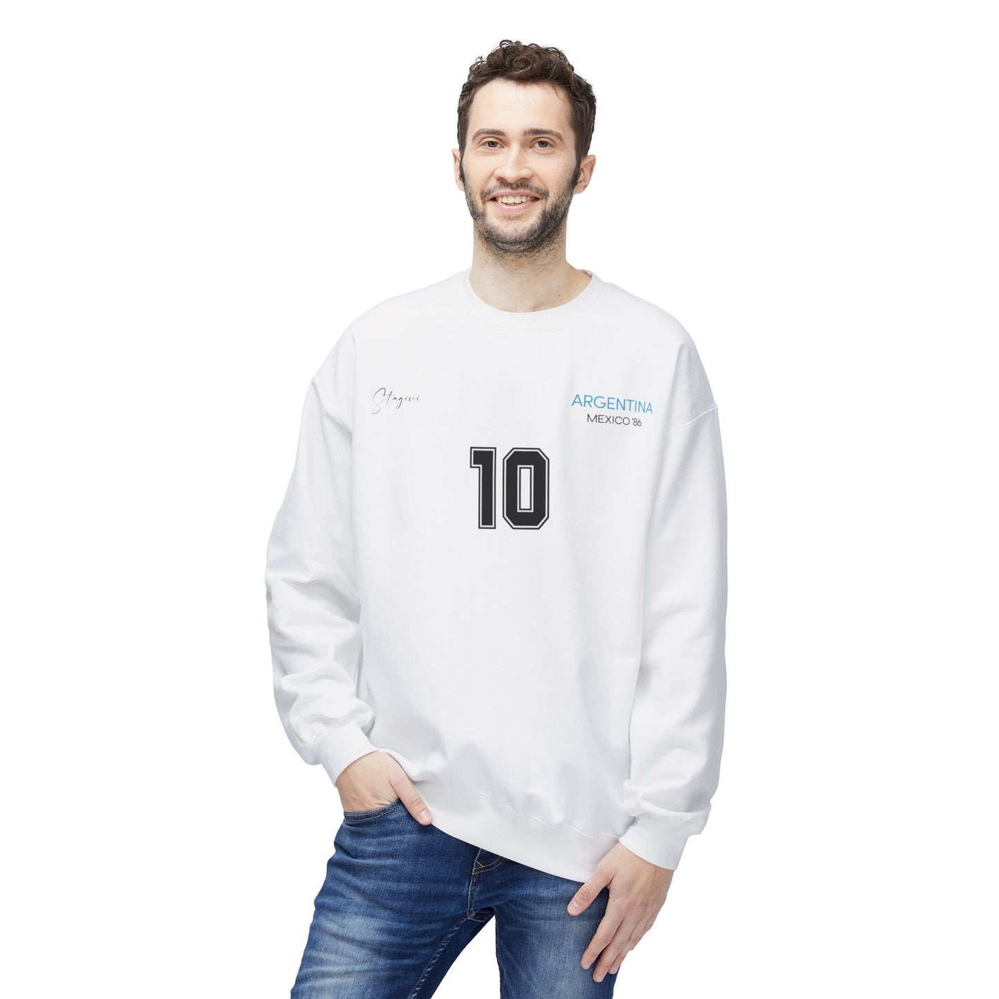 Argentina Football World Champions Mexico '86 Retro Graphic Sweatshirt