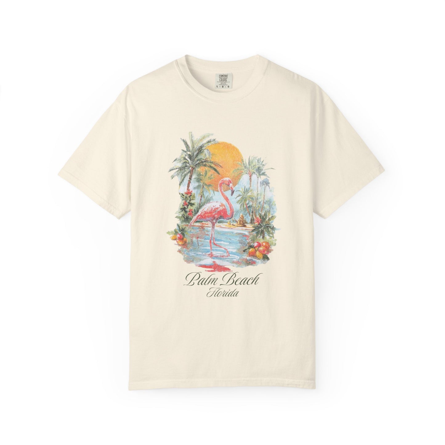 Palm Beach Florida Flamingo Graphic T-Shirt